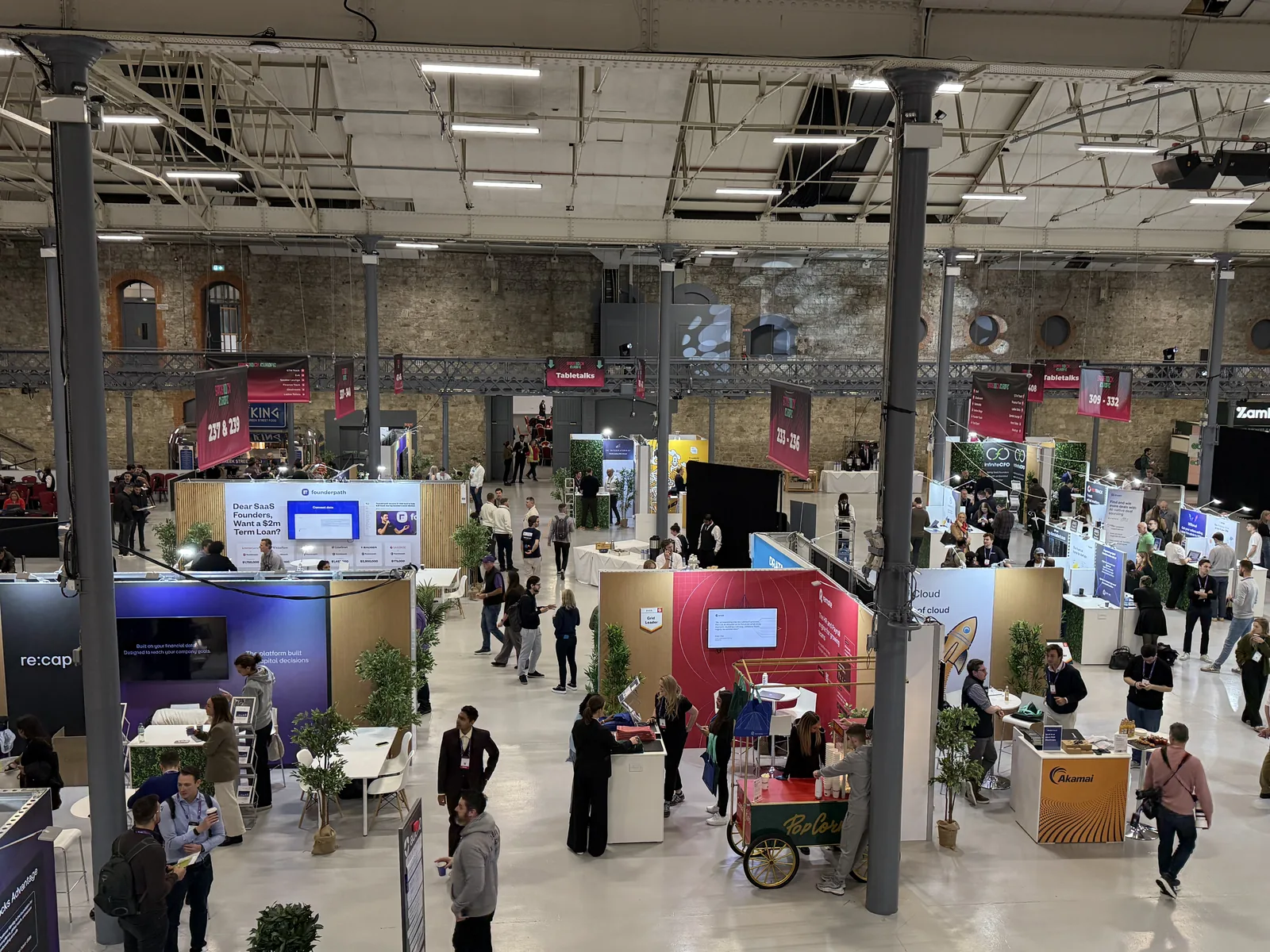 The sold-out expo floor in Dublin, with the Founderpath booth front and center