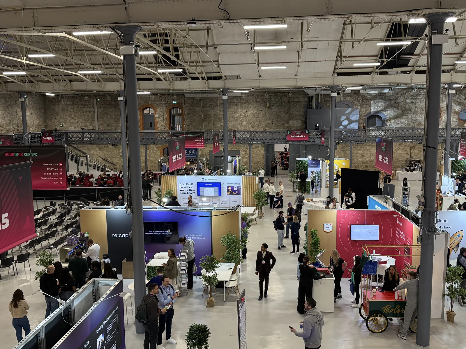 The expo floor buzzing with founders and operators in Dublin